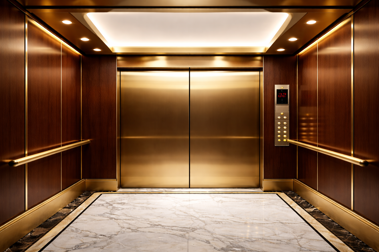 Modern elevator interior